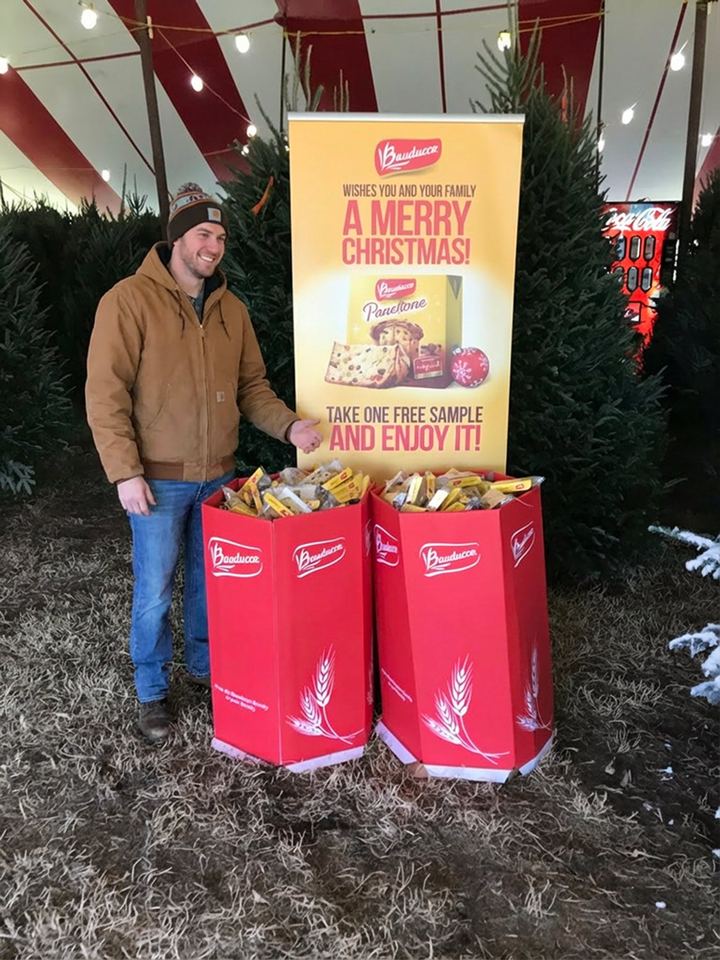 giveaway + bins — Christmas tree lot