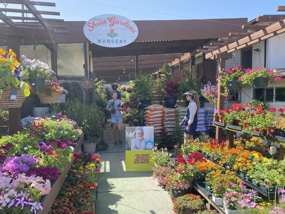 a frame sign — Garden center
