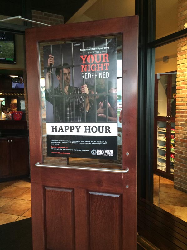 bar restaurant print media ad