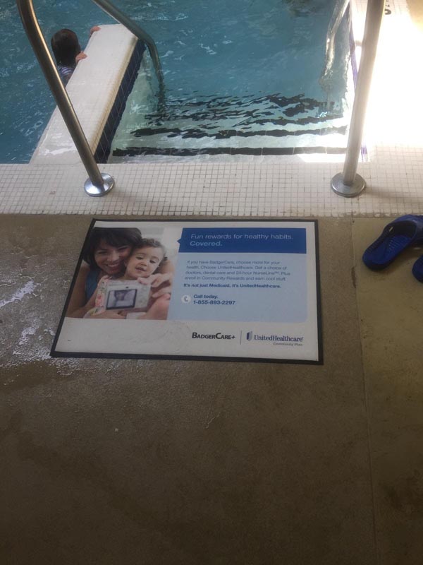 swimming pools print media ad