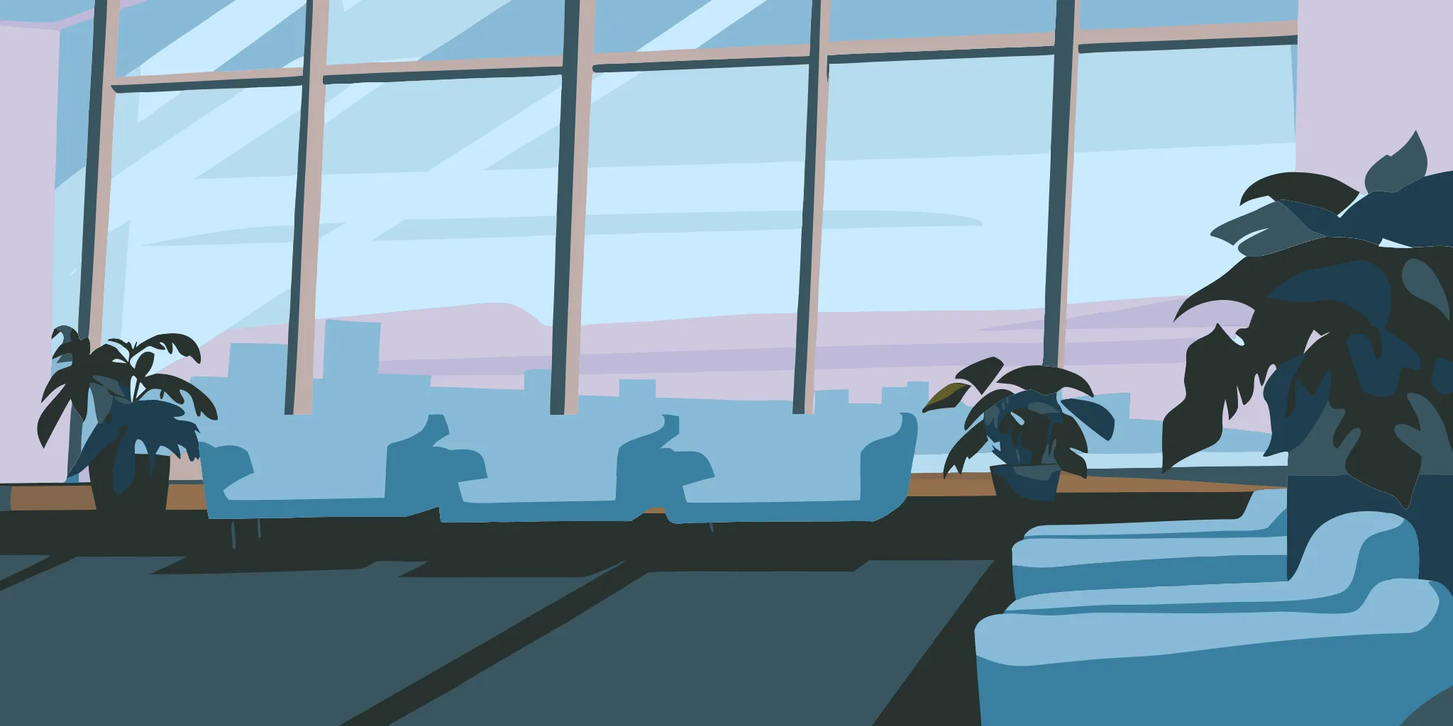 A modern clinic waiting room in Cleveland, an ideal space for patient ads.