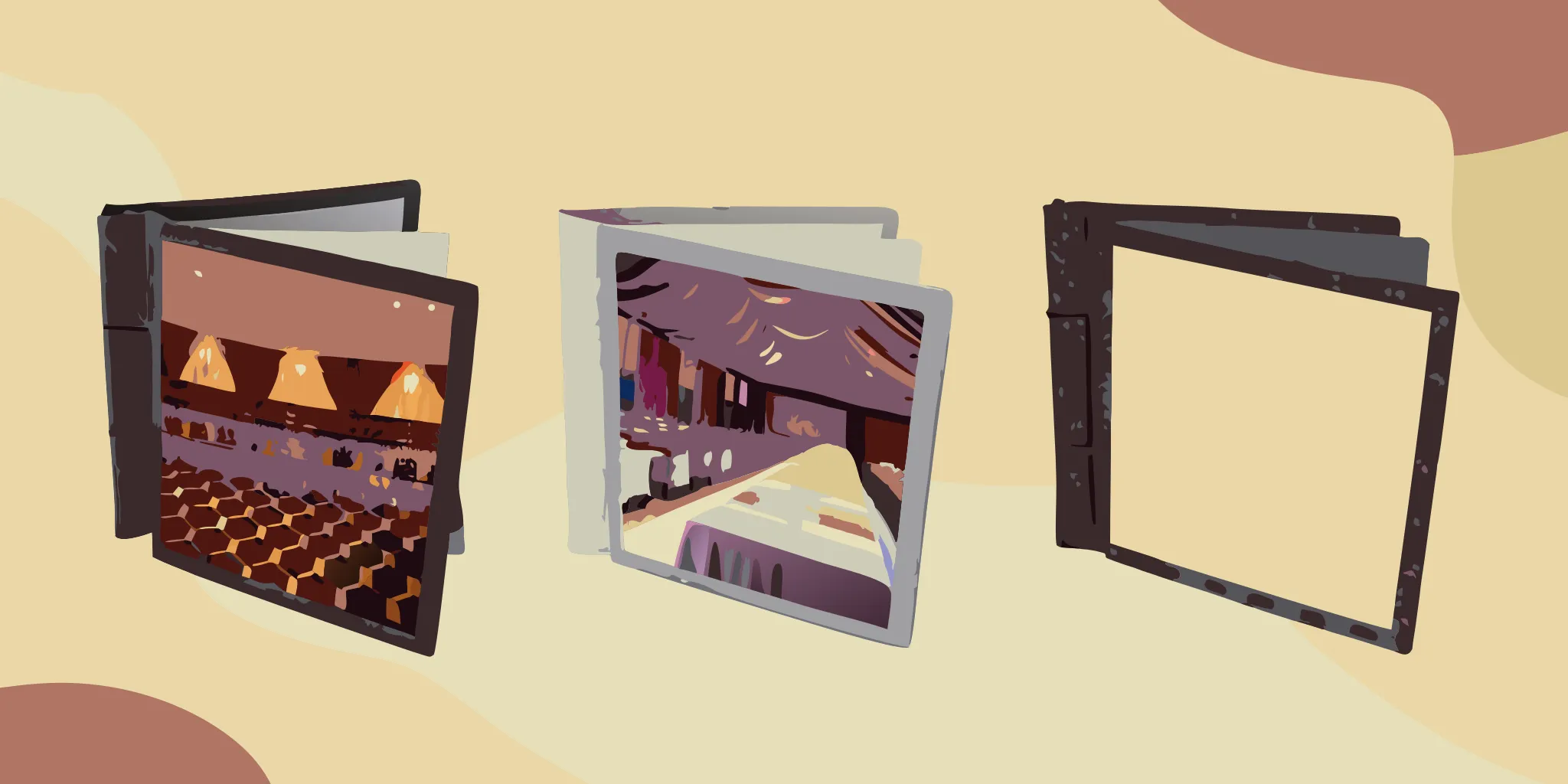 types-of-table-tent-paper-a-marketers-guide-279329 A variety of table tent paper samples displaying different weights, finishes, and designs.