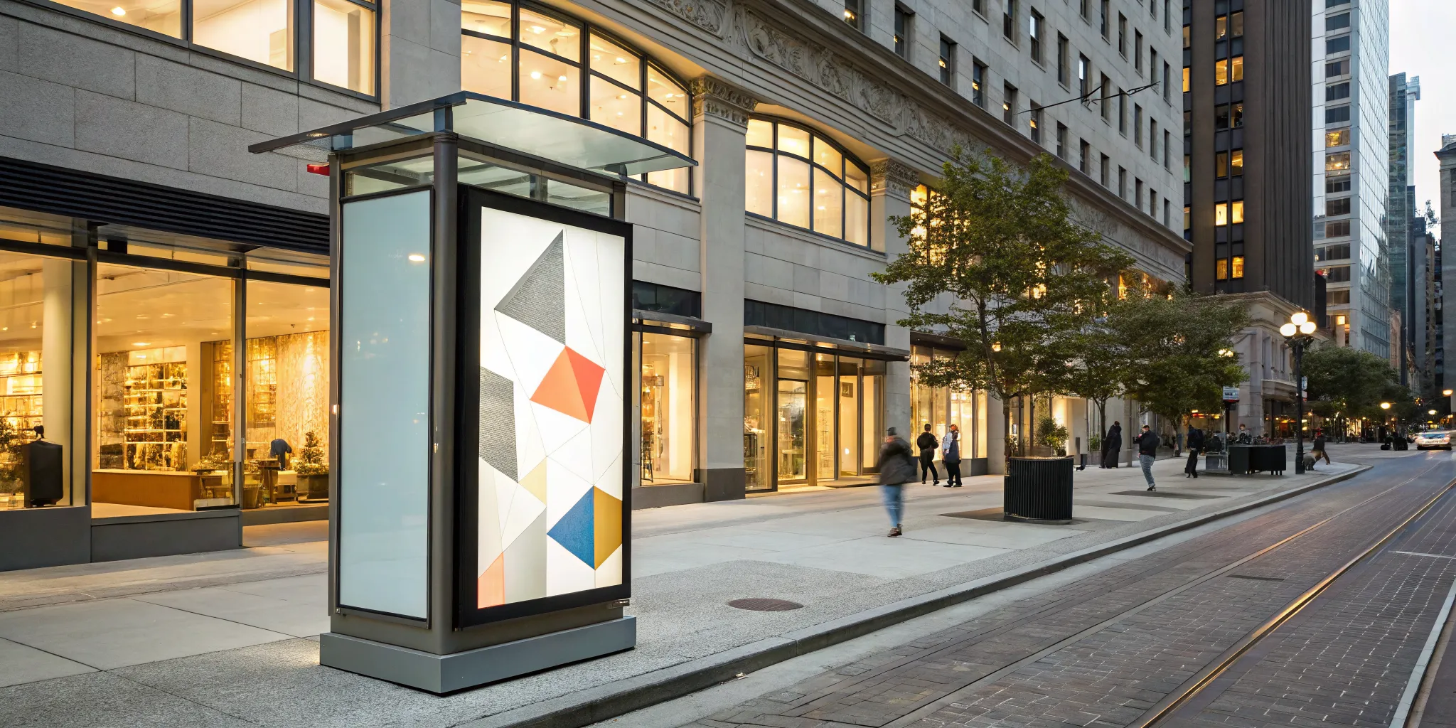 A digital OOH billboard using hyperlocal advertising services to target local customers.