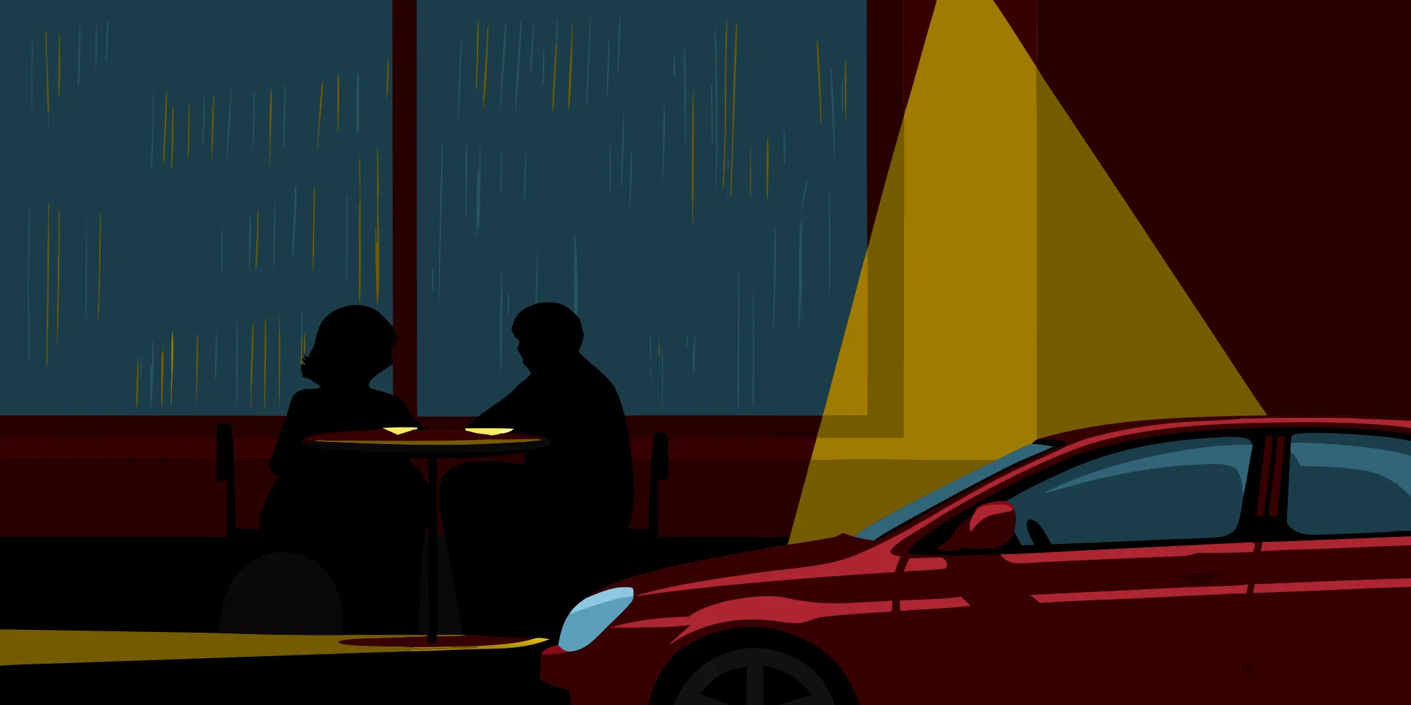 A red LED truck used for advertising, a key consideration for calculating campaign cost.