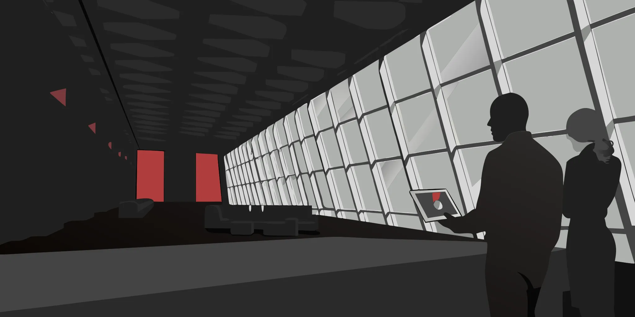 Team at an in-venue advertising agency in Denver analyzing campaign performance.