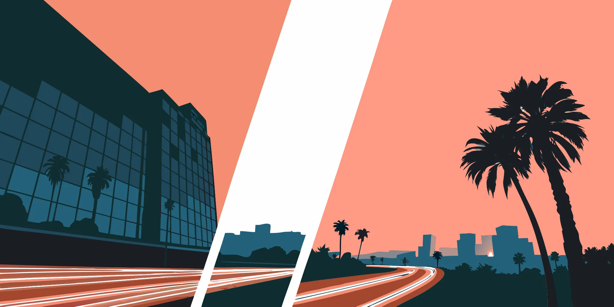 Los Angeles cityscape showing venues for top place based advertising companies in LA.