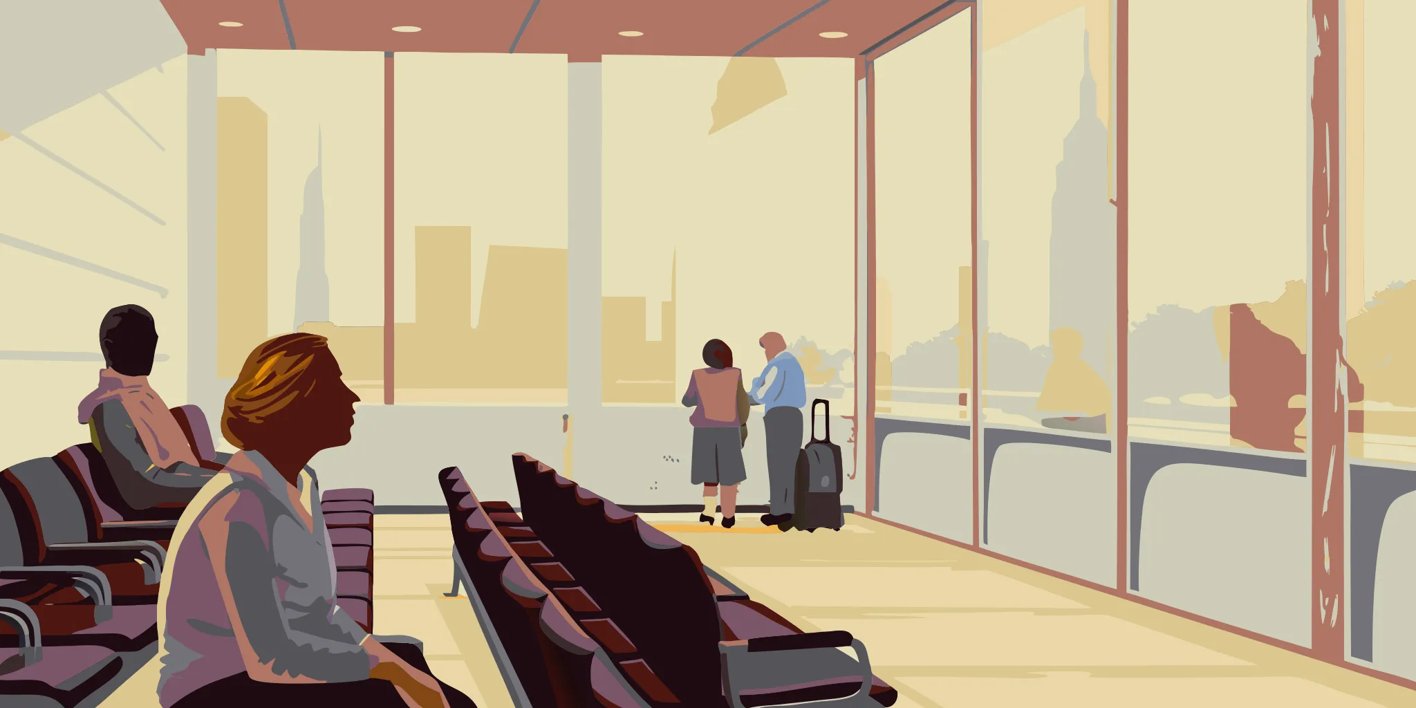 Patients in a waiting room, a setting for point of care advertising in Philadelphia.