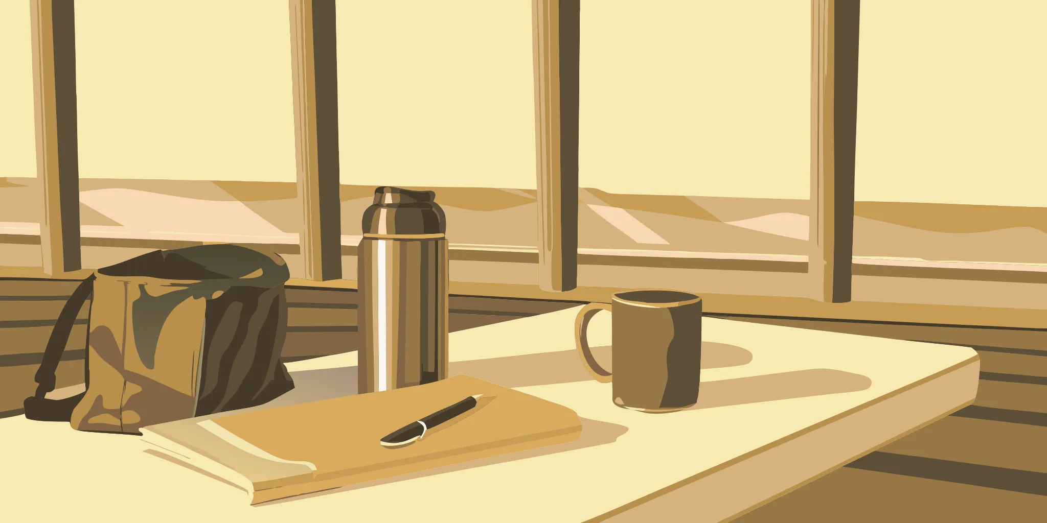 Branded promo items including a backpack, mug, and notebook for an advertising campaign in NJ.