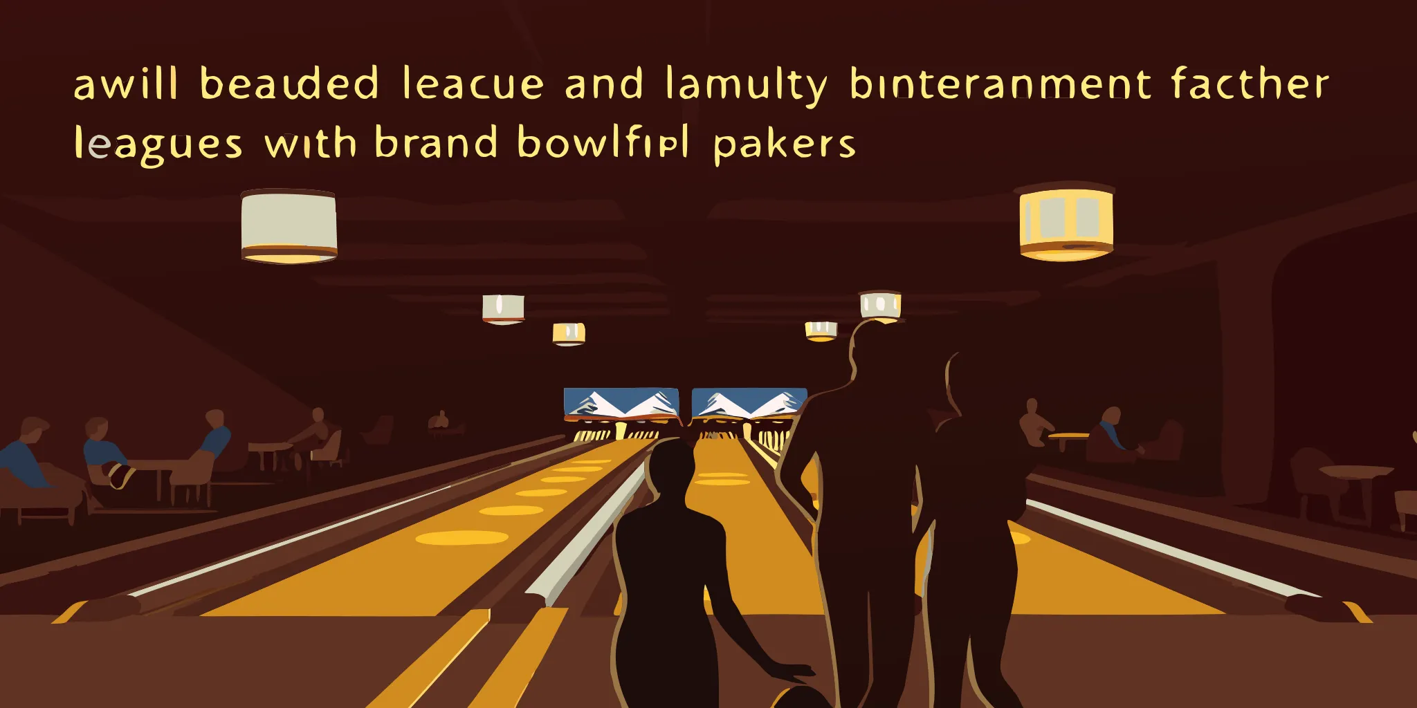 Bowling alley advertising campaign in a modern entertainment venue
