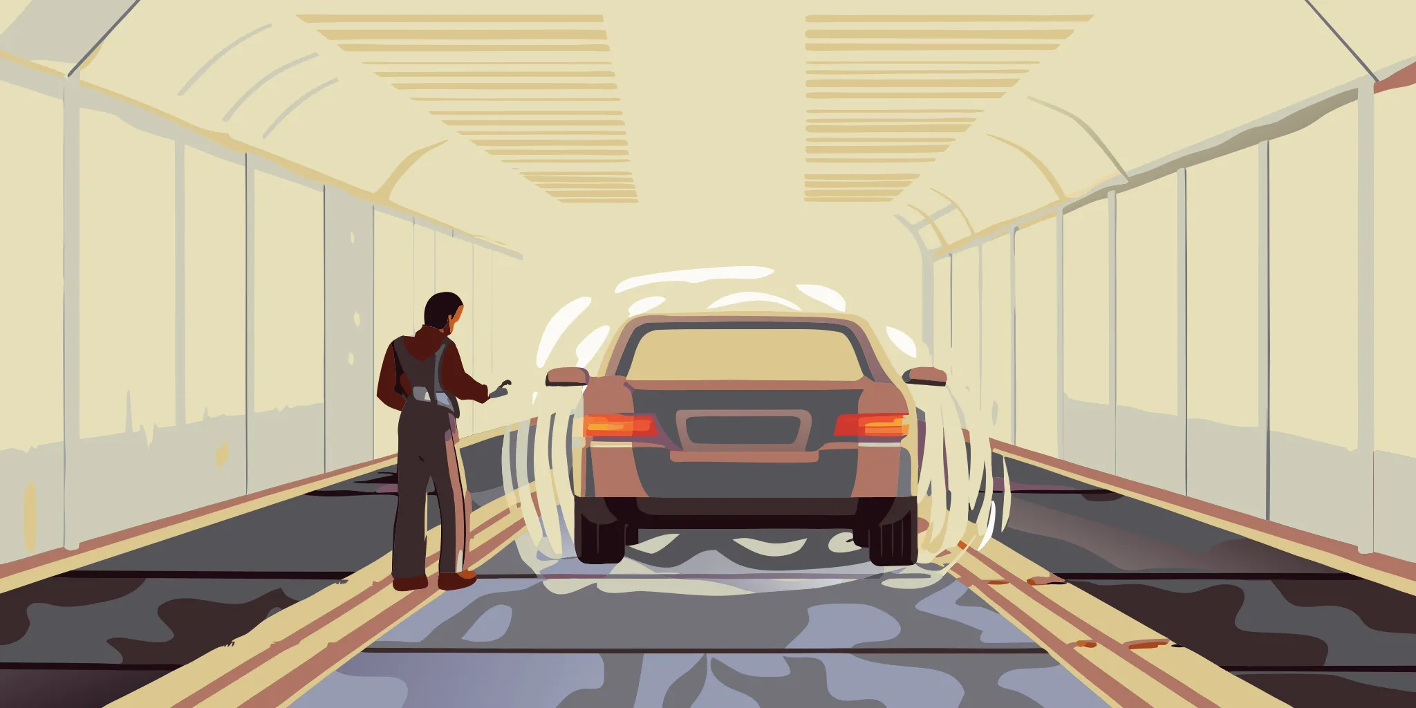 Car wash advertising reaching drivers during high-dwell visits