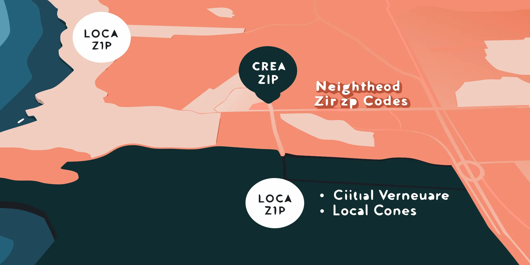 Map illustrating a hyperlocal OOH campaign across neighborhood venues