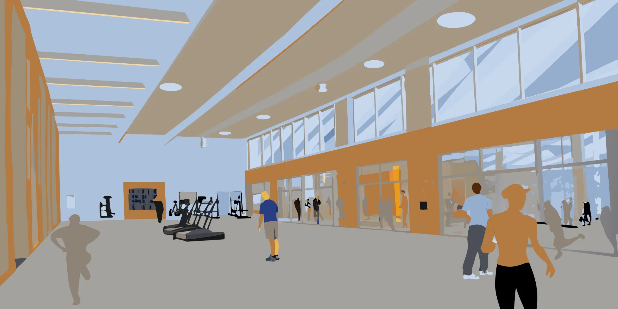 fitness-center-advertising-capturing-active-consumers-during-high-receptivity-moments-245032 Modern fitness center with gym equipment and place-based advertising displays