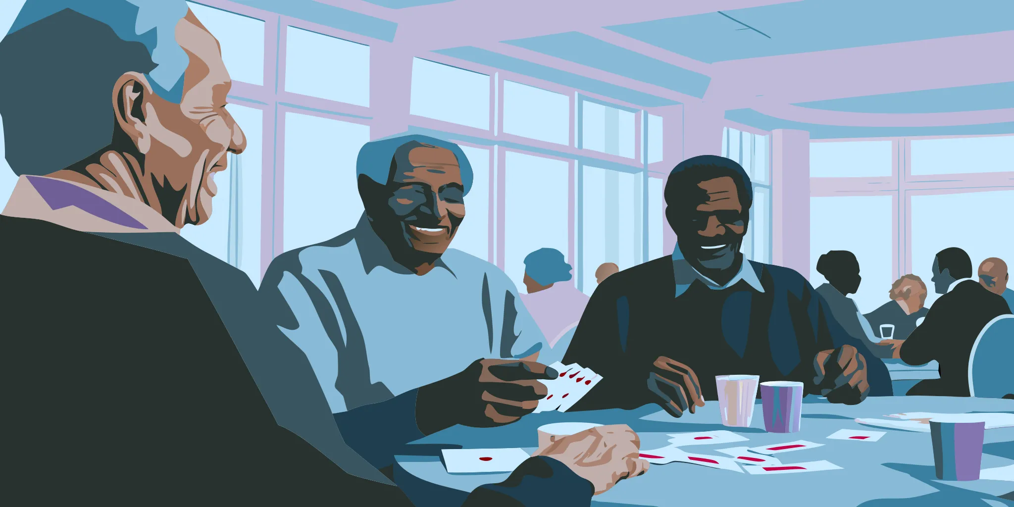 senior-center-advertising-reach-active-boomers-where-they-gather-506813 Active seniors socializing and engaging in activities at a welcoming senior center